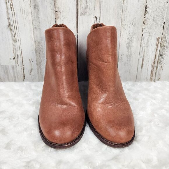 Gianni Bini Done Deal Brown Wedge Ankle Booties Size 8.5 - Picture 10 of 10